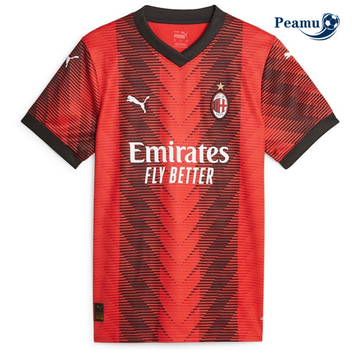 Loja Camisola Futebol AC Milan Mujer Principal Equipamento 2023-2024