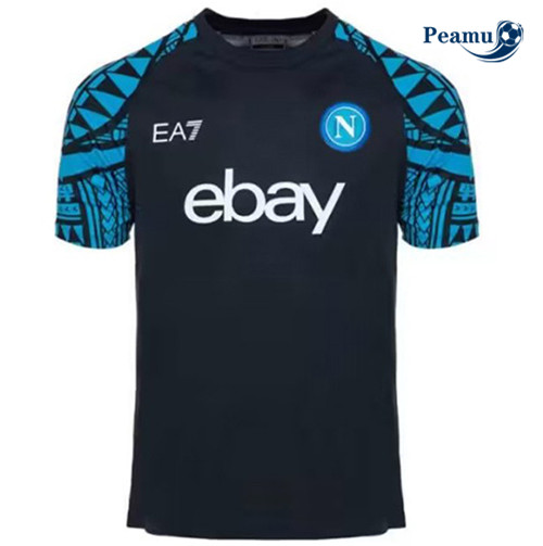 Loja Camisola Futebol Naples Equipamento Training Preto 2023-2024