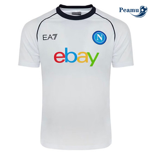 Projeto Camisola Futebol Naples Equipamento Branco 2023-2024