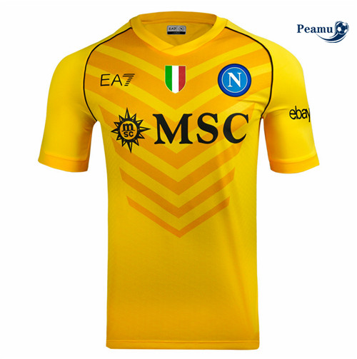 tomada Camisola Futebol Naples Equipamento Portero Amarelo 2023-2024