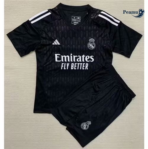 Ofertas Camisola Futebol Real Madrid Enfant Equipamento Portero Preto 2023-2024