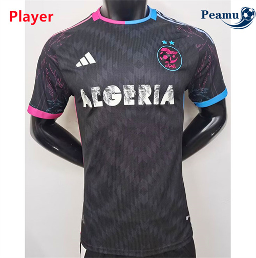 Camisola Futebol Argélia Player Equipamento Preto 2024-2025