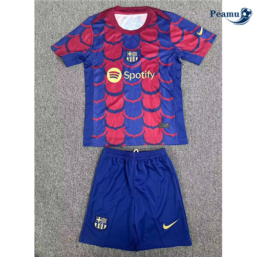 Camisola Futebol Barcelona Crianças Equipamento pre-match Training 2024-2025