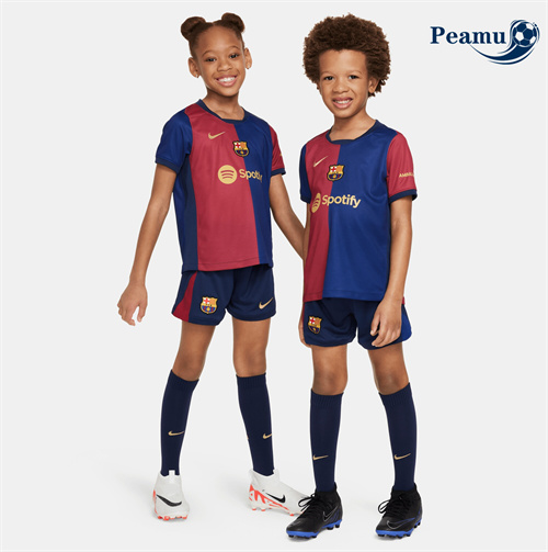 Camisola Futebol Barcelona Crianças Principal Equipamento 2024-2025