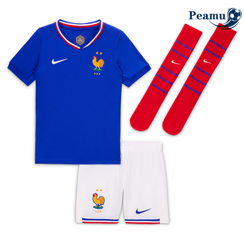 Camisola Futebol Francia Crianças Principal Equipamento 2024-2025