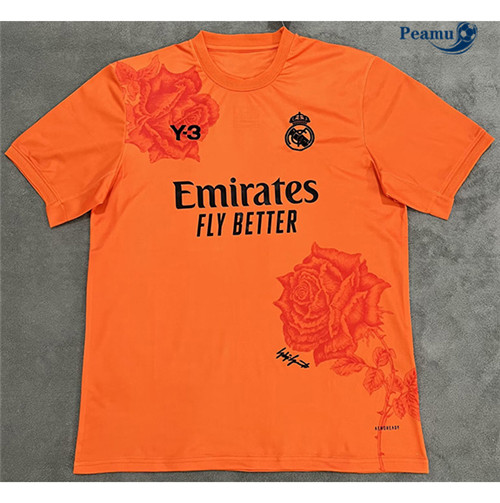 Camisola Futebol Real Madrid Y3 Equipamento Naranja 2024-2025