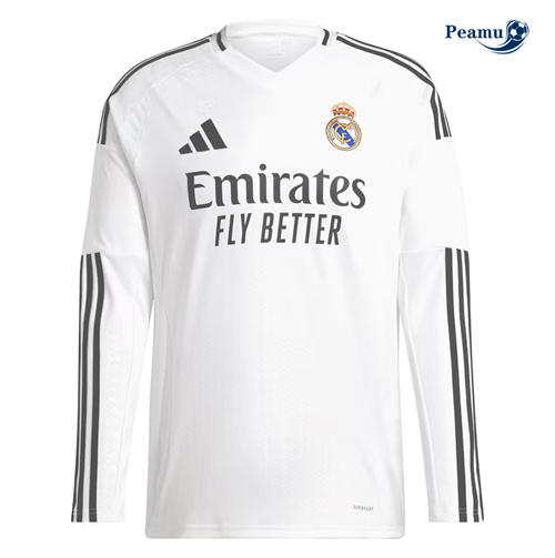 Camisola Futebol Real Madrid Principal Manga Comprida Equipamento 2024-2025