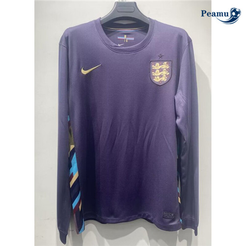 Camisola Futebol Inglaterra Alternativa Equipamento Manga Comprida 2024-2025