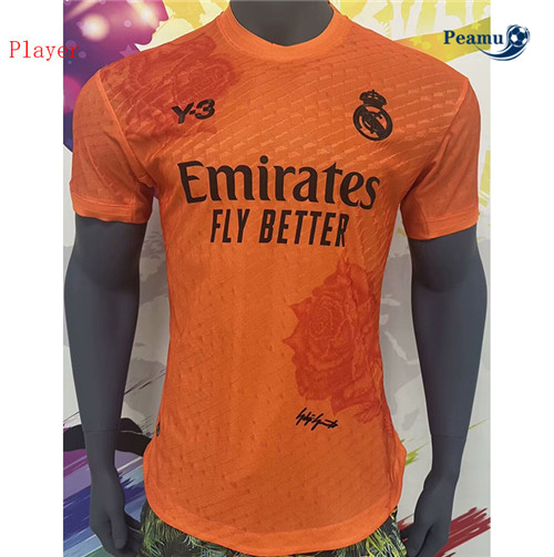 Camisola Futebol Real Madrid Y4 Player Version Equipamento Naranja 2024-2025
