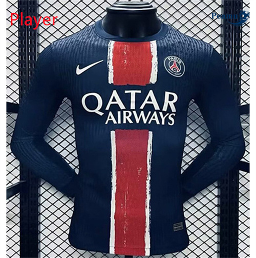 Camisola Futebol PSG Player Version Principal Equipamento Manga Comprida 2024-2025