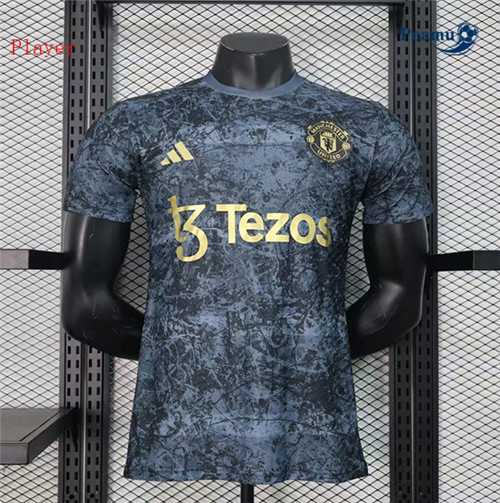 Camisola Futebol Manchester United Player Version Equipamento Negro/gris 2024-2025