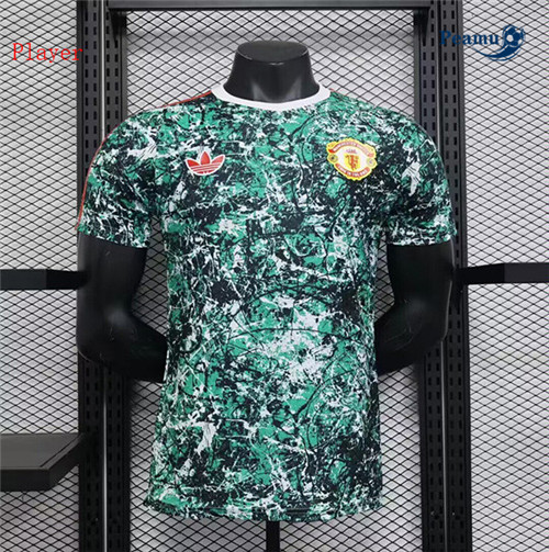 Camisola Futebol Manchester United Player Version Equipamento co-signed verde/gris 2024-2025