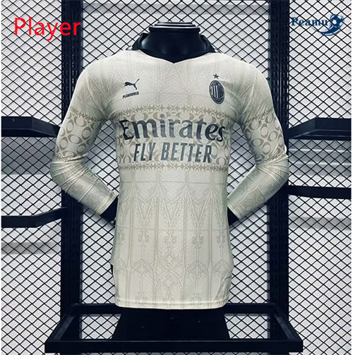 Camisola Futebol AC Milan Player Version Equipamento Special Manga Comprida Blanco 2024-2025