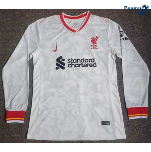 Camisola Futebol Liverpool Equipamento blanco Manga Comprida 2024-2025