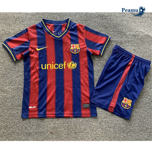 Camisola Futebol Retrô Barcelona Crianças Principal Equipamento 2009-10