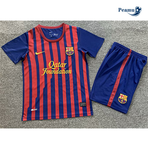 Camisola Futebol Retrô Barcelona Crianças Principal Equipamento 2011-12