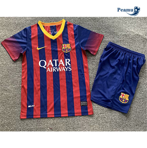 Camisola Futebol Retrô Barcelona Crianças Principal Equipamento 2013-14