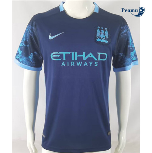 Camisola Futebol Retrô Manchester City Alternativa Equipamento 2015-16