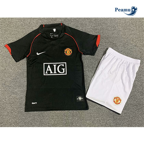 Camisola Futebol Retrô Manchester United Crianças Alternativa Equipamento 2007-08