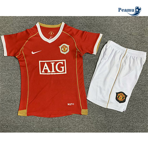 Camisola Futebol Retrô Manchester United Crianças Principal Equipamento 2006-07