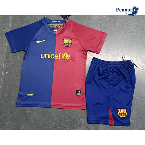 Camisola Futebol Retrô Barcelona Crianças Principal Equipamento 2008-09