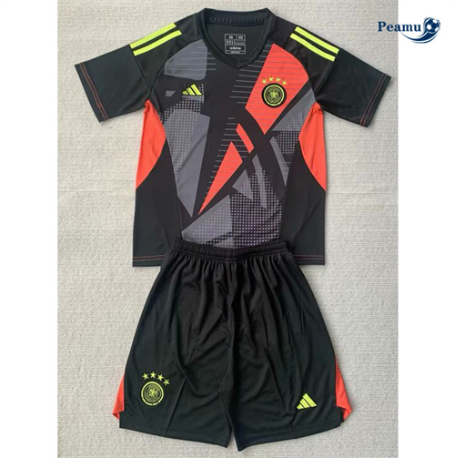 Oferta Camisola Futebol Alemanha Crianças Equipamento goleiro Negro 2024-2025