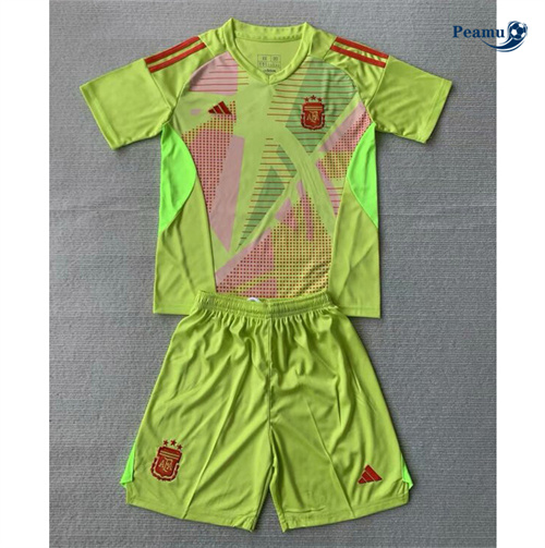 Loja Camisola Futebol Argentina Crianças Equipamento goleiro Verde 2024-2025