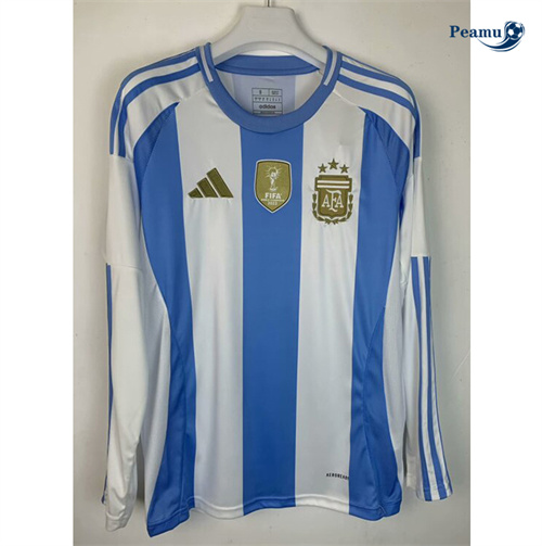 Loja Camisola Futebol Argentina Principal Equipamento Manga Comprida 2024-2025