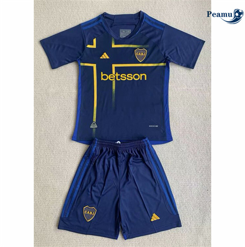 Novo Camisola Futebol Boca Juniors Crianças Tercera Equipamento 2024-2025