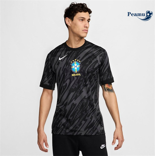 Novo Camisola Futebol Brasil Equipamento Goleiro 2 Training 2024-2025