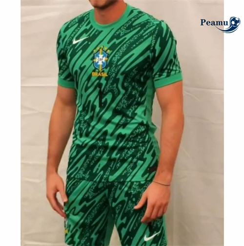 Oferta Camisola Futebol Brasil Equipamento green Training 2024-2025