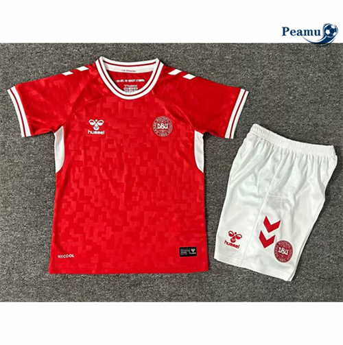 Loja Camisola Futebol Dinamarca Crianças Principal Equipamento 2024-2025