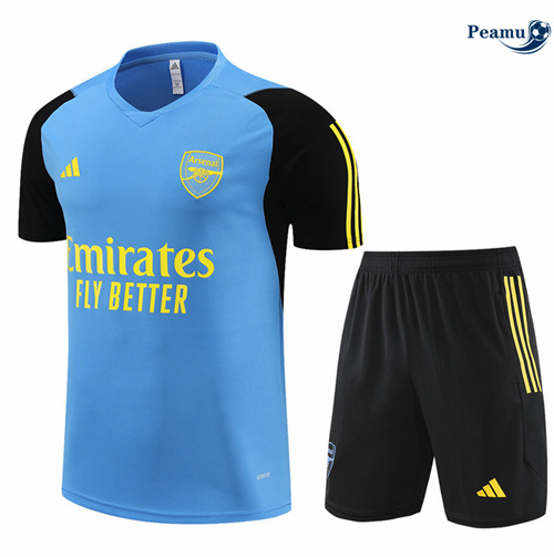 Loja Camisola Kit Equipamento Training Arsenal Crianças + Calções azul claro 2024-2025
