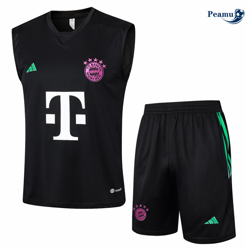 Comprar Camisola Kit Equipamento Training Bayern de Munique Colete + Calções negro 2024-2025