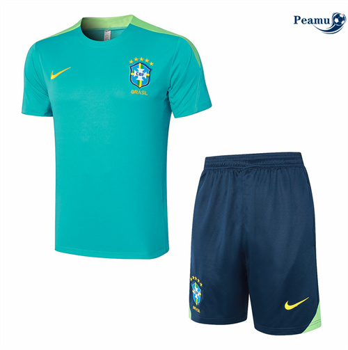 Novo Camisola Kit Equipamento Training Brasil + Calções lago azul 2024-2025