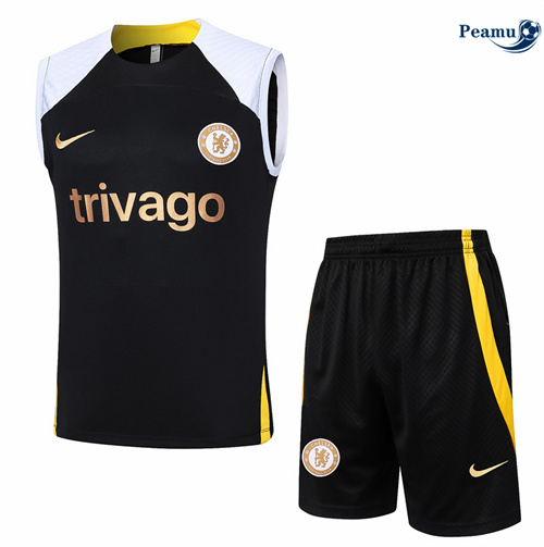 Comprar Camisola Kit Equipamento Training Chelsea Colete + Calções negro 2024-2025