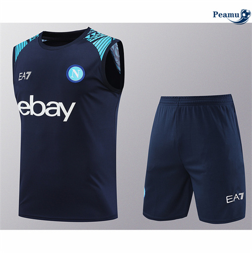 Comprar Camisola Kit Equipamento Training Nápoles Colete + Calções azul 2024-2025