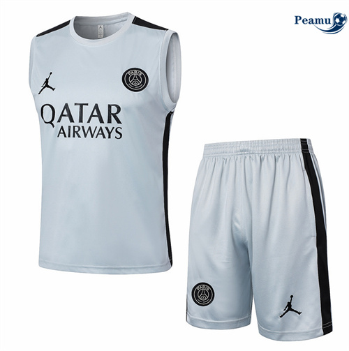 Comprar Camisola Kit Equipamento Training Paris PSG Colete + Calções gris 2024-2025