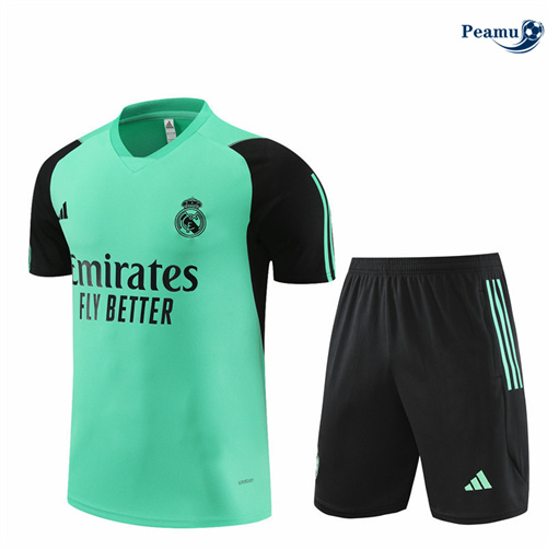Criar Camisola Kit Equipamento Training Real Madrid Crianças + Calções verde 2024-2025
