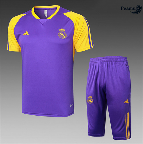 Criar Camisola Kit Equipamento Training Real Madrid + Calções Púrpura 2024-2025