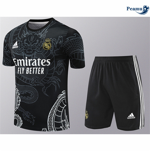 Oferta Camisola Kit Equipamento Training Real Madrid + Calções negro 2024-2025