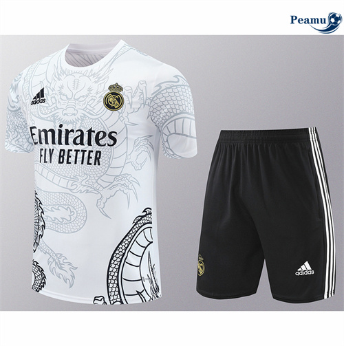 Criar Camisola Kit Equipamento Training Real Madrid + Calções Blanco 2024-2025