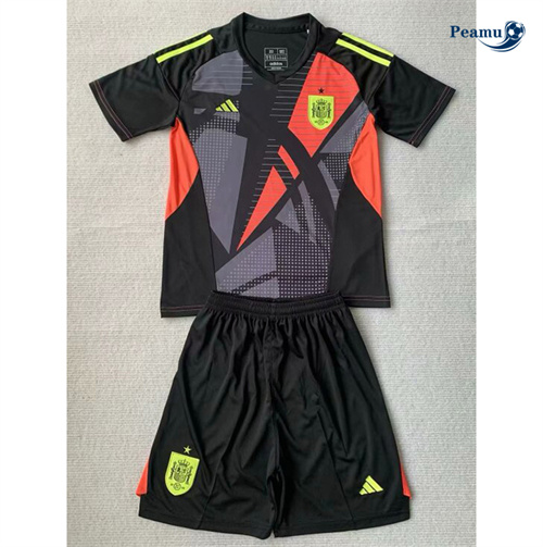 Criar Camisola Futebol Espanha Crianças Equipamento goleiro 2024-2025