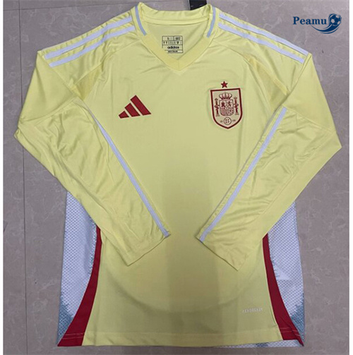 Oferta Camisola Futebol Espanha Alternativa Equipamento Manga Comprida 2024-2025