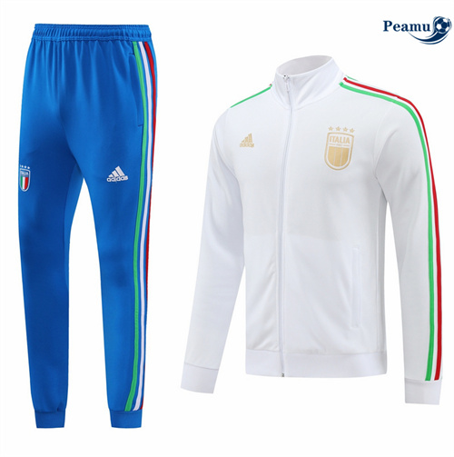 Novo Casaco de Fato de Treino Italia Blanco 2024-2025