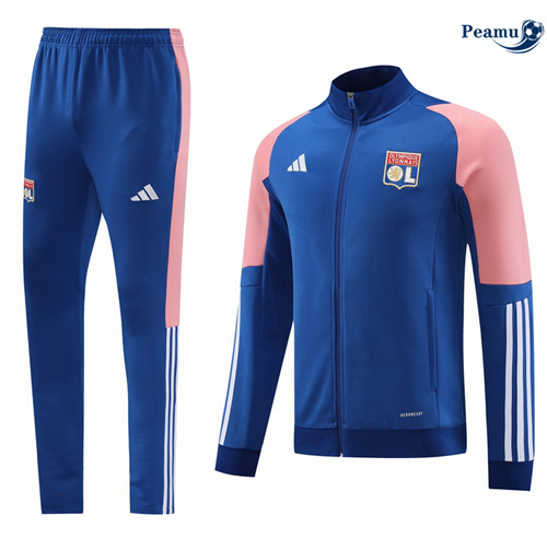 Criar Casaco de Fato de Treino Lyon azul 2024-2025