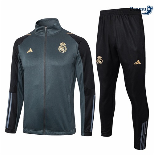 Novo Casaco de Fato de Treino Real Madrid negro 2024-2025