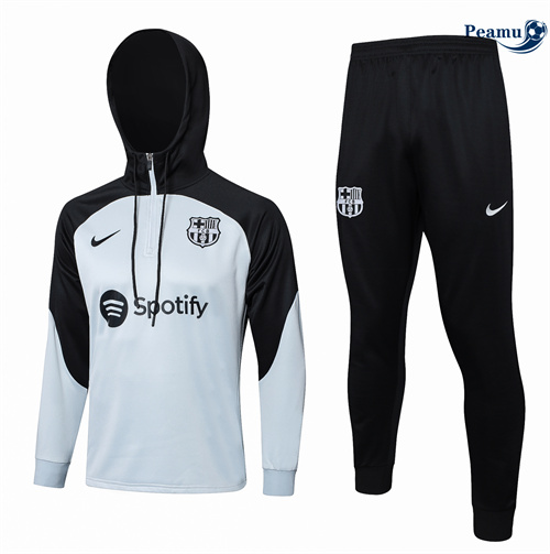 Novo Fato de Treino Barcelona Criancas Sombrero gris claro 2024-2025