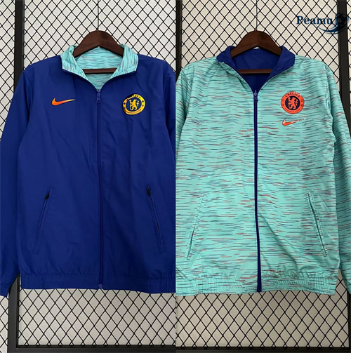Novo Jaqueta Futebol Blusão reversível Chelsea azul 2024-2025