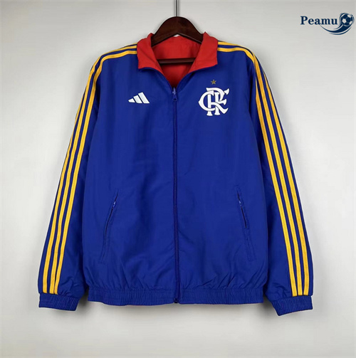Novo Jaqueta Futebol Blusão reversível Flamengo azul 2024-2025